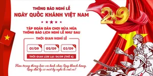 Banner thông báo lịch nghỉ lễ quốc khánh 2-9 file PSD mẫu KT100