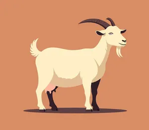 Hình ảnh minh họa chú dê file vector mẫu KS554