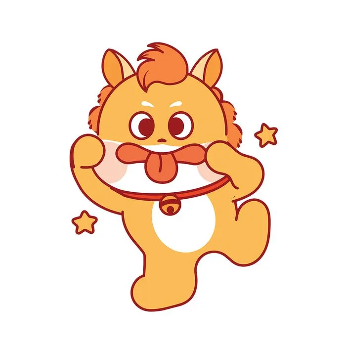 Linh Vật Ngựa Tết Dễ Thương - Hình Minh Họa Vector EPS