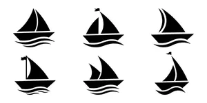 Bộ sưu tập cánh thuyền buồm ra khơi file vector mẫu HH224