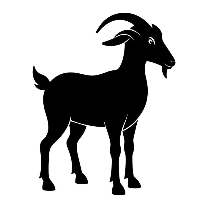 Hình ảnh chú dê file vector mẫu KS494