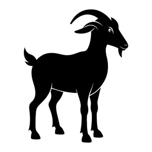 Hình ảnh chú dê file vector mẫu KS494
