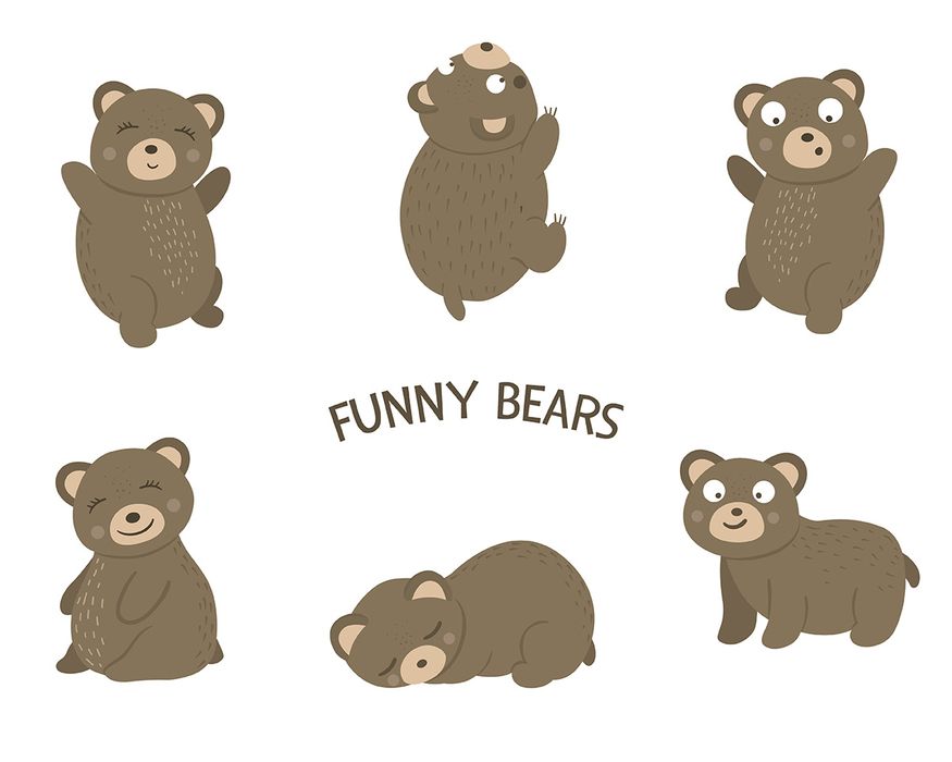 Hình ảnh chú gấu cute file vector mẫu CR135