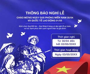Banner chào mừng ngày lễ 30/4-1/5 file PSD mẫu CR1416