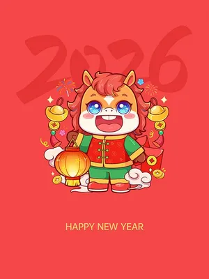 Poster Ngựa Tết 2026 – Chúc Mừng Năm Mới Vector EPS Dễ Chỉnh Sửa