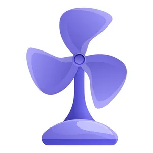 Hình ảnh cái quạt màu tím file vector mẫu OC62