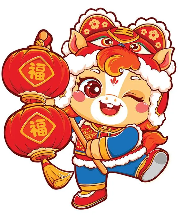 Linh Vật Ngựa Tết Nguyên Đán Dễ Thương - Hình Minh Họa Vector EPS