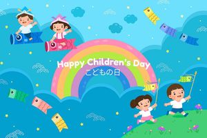 Banner trẻ em cùng nhau vui chơi file vector mẫu CR1189