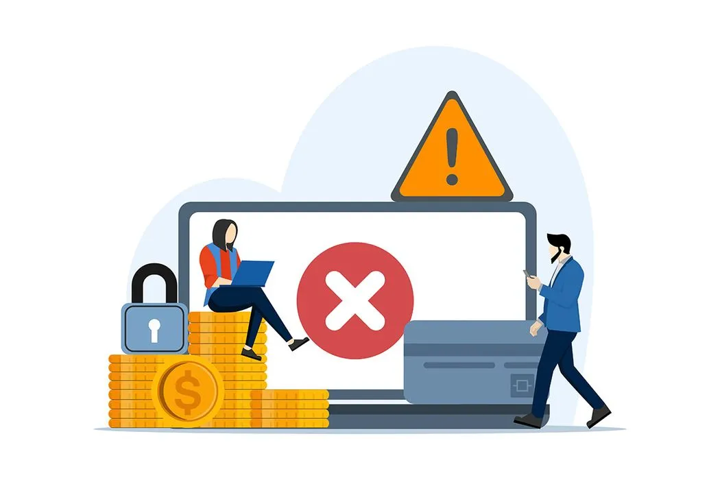 Hình ảnh cảnh báo lừa đảo file vector mẫu LD25