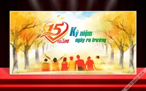 Kỷ Niệm 15 Năm Ngày Ra Trường - Minh Họa Vector Sắc Nét