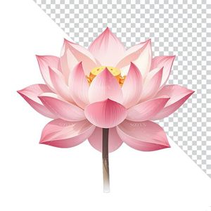 Hình ảnh bông hoa sen màu hồng file PNG mẫu CR1649
