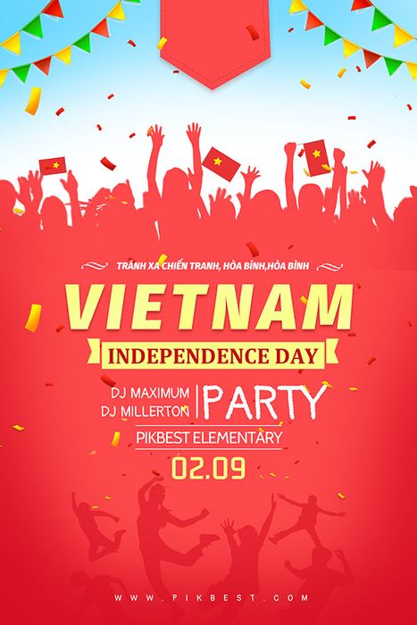 Poster chào mừng ngày quốc khánh 2-9 file PSD mẫu CR1358