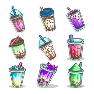Hình ảnh cốc trà sữa file vector mẫu CR737