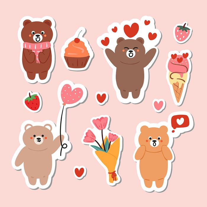 Bộ sưu tập hình ảnh chú gấu đáng yêu file vector mẫu CR84