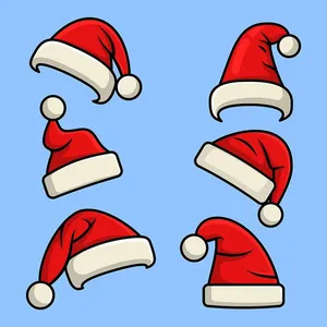 Hình ảnh chiếc mũ ông già noel file vector mẫu CR1843