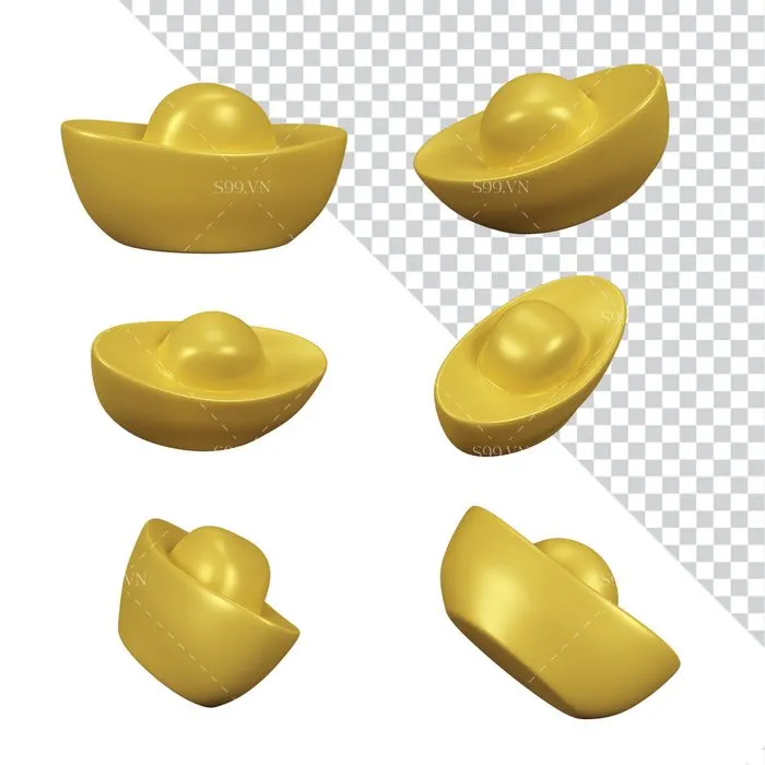 Hình ảnh thỏi vàng file PNG mẫu CR1926