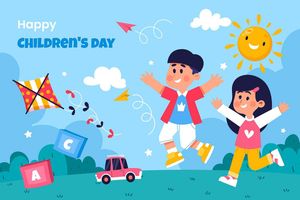 Banner trẻ em cùng nhau vui chơi file vector mẫu CR1182