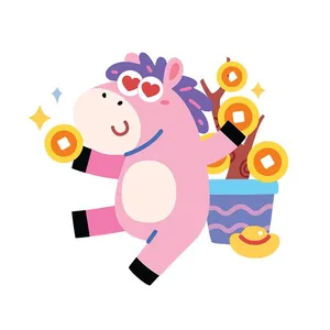 Linh Vật Ngựa Tết Bính Ngọ 2026 – Minh Họa Vector Dễ Thương