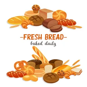 Bộ sưu tập bánh mì tươi ngon – Hình minh họa vector EPS đa dạng