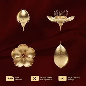 Hoa Mai Vàng Tết Nguyên Đán 3D PSD - Thiết Kế Sang Trọng