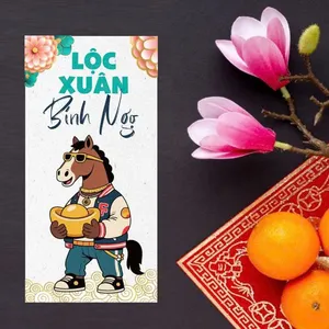 Lì Xì Tết Bính Ngọ 2026 - Hình Con Ngựa Phong Cách Hiphop Vector CDR