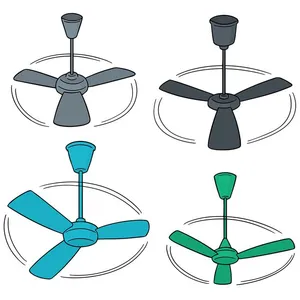 Hình ảnh cái quạt trần file vector mẫu OC39