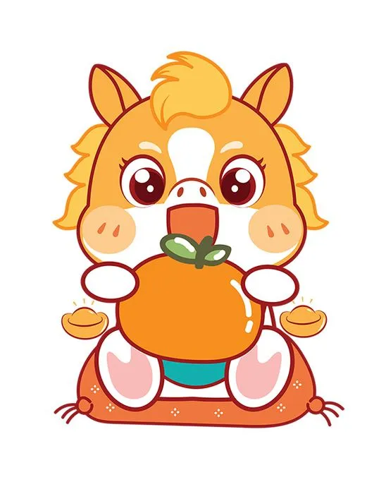 Linh Vật Ngựa Tết Nguyên Đán, Minh Họa Vector Dễ Thương