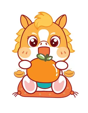 Linh Vật Ngựa Tết Nguyên Đán, Minh Họa Vector Dễ Thương