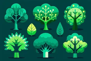 Bộ sưu tập cây xanh file vector mẫu KK69