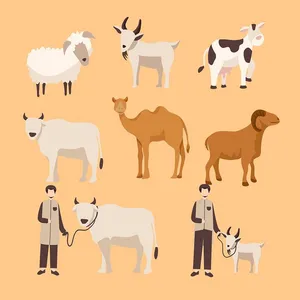 Hình ảnh chú dê file vector mẫu KS522