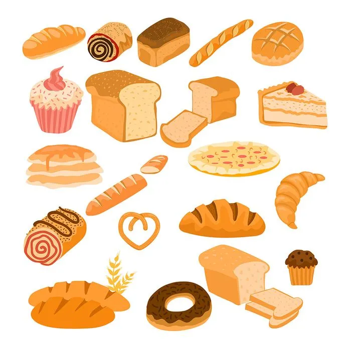 Bộ Sưu Tập Bánh Mì & Đồ Nướng Hoạt Hình EPS