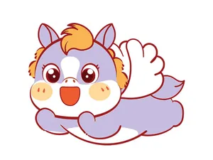 Linh Vật Ngựa Tết Dễ Thương - Hình Minh Họa Vector EPS