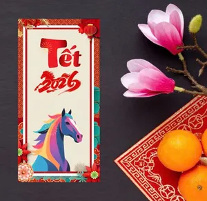 Mẫu Lì Xì Tết 2026 Năm Con Ngựa Vector CDR Đẹp, Sắc Nét