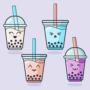 Hình ảnh trà sữa chân trâu nhiều vị file vector mẫu CR698