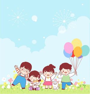 Background trẻ em vui chơi file vector mẫu CR1169