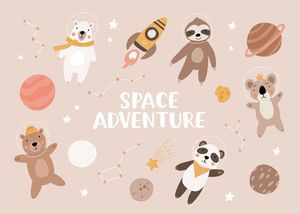 Banner chú gấu đáng yêu file vector mẫu CR154