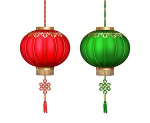 Hình ảnh đèn lồng trang trí lễ hội tết file vector mẫu CR313