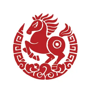 Logo Ngựa Minh Họa Đỏ - Thiết Kế Vector EPS Độc Đáo