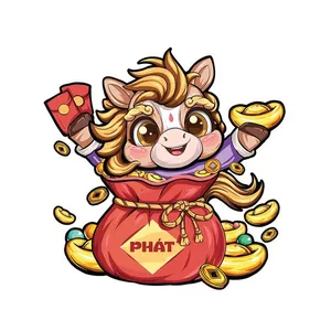 Linh Vật Ngựa Tết Bính Ngọ 2026 Minh Họa Vector EPS Độc Đáo