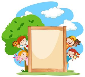 Background bé cùng nhau học tập file vector mẫu CR250