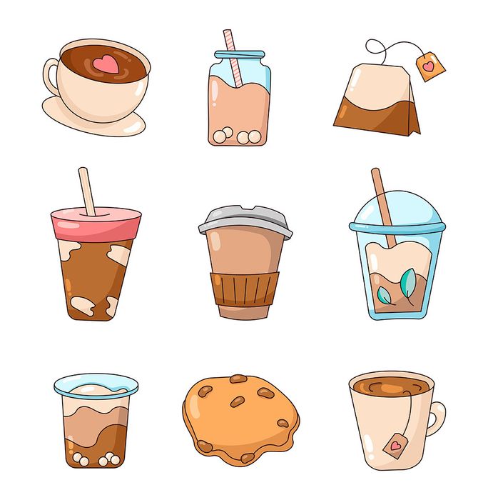 Hình ảnh cốc trà sữa file vector mẫu CR742