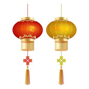 Đèn lồng màu đỏ trang trí lễ hội tết file vector mẫu CR308