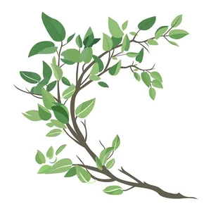 Cành Lá Xanh Tươi - Hình Minh Họa Vector EPS Đa Dụng cho Thiết Kế
