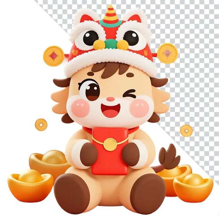 Linh Vật Ngựa Tết Nguyên Đán Dễ Thương - Hình Minh Họa PNG