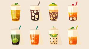 Hình ảnh cốc trà sữa file vector mẫu CR749
