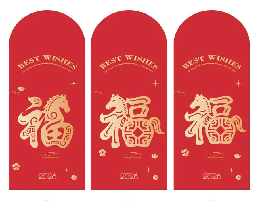 Mẫu Lì Xì Tết 2026 Hình Ngựa Vàng - File Vector EPS Cao Cấp