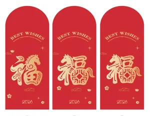 Mẫu Lì Xì Tết 2026 Hình Ngựa Vàng - File Vector EPS Cao Cấp