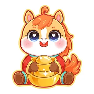 Linh Vật Ngựa Tết Dễ Thương - Hình Minh Họa Vector EPS Độc Đáo