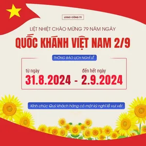 Banner lịch nghỉ lễ quốc khánh 2-9 file PSD mẫu KT50