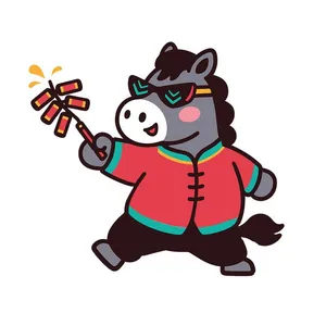 Linh Vật Ngựa Tết Bính Ngọ 2026 - Hình Minh Họa Vector Dễ Thương